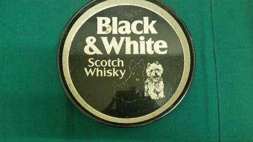 BLACK & WHITE WHISKEY TRAY ( 1960'S )